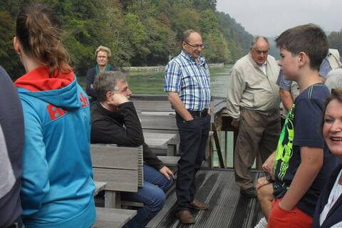 Vereinsausflug Schärding 2014: Teilnehmer bei der Schifffahrt auf dem Inn